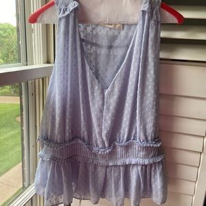 Bishop and Young lilac sleeveless blouse